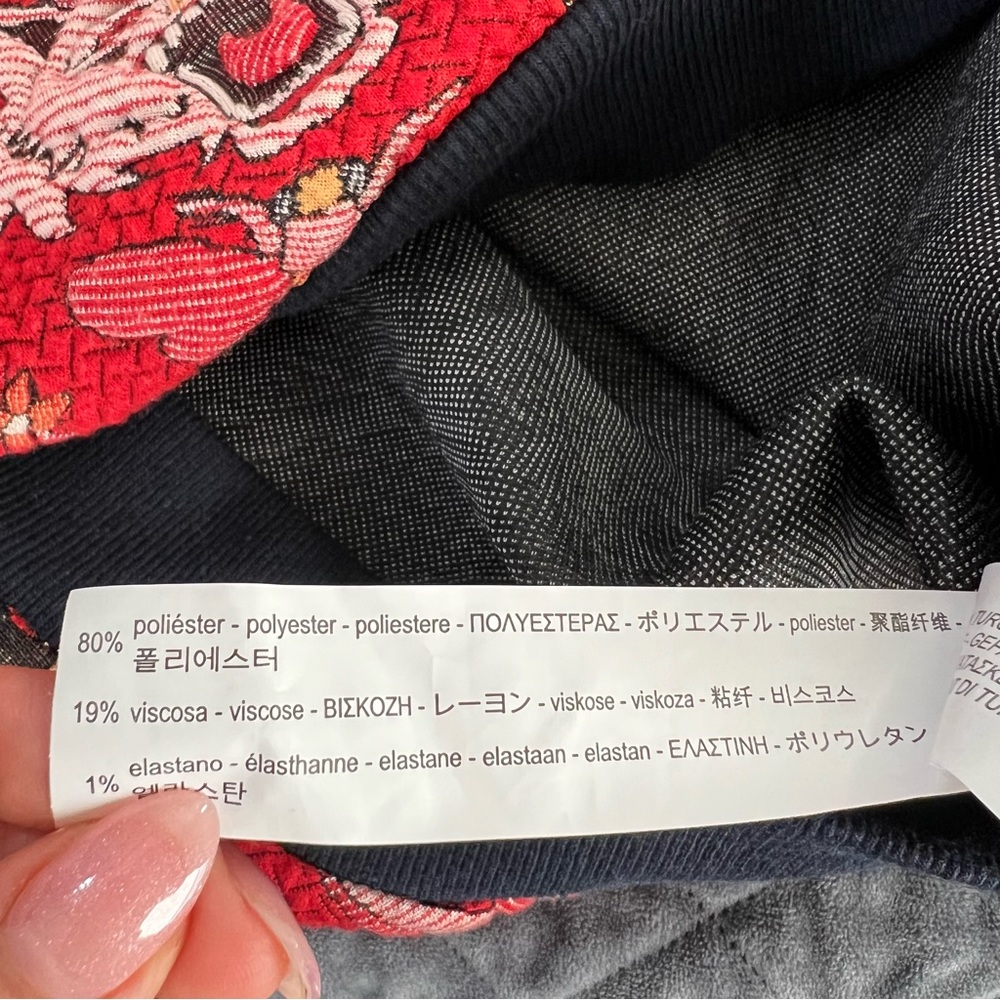 Zara Red Multi Graphic Knit Sweater - Picture 11 of 11